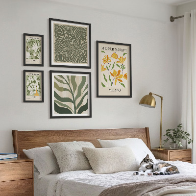 Dekorációs kép készlet nappaliba Modern növényi motívumok