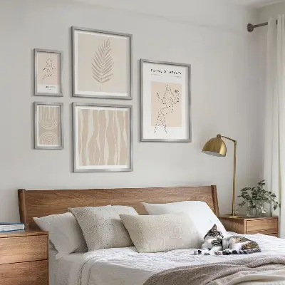 Dekorációs képkészlet nappaliba gyönyörű minimalista motívumokkal