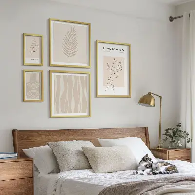 Dekorációs képkészlet nappaliba gyönyörű minimalista motívumokkal