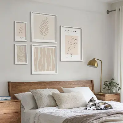 Dekorációs képkészlet nappaliba gyönyörű minimalista motívumokkal
