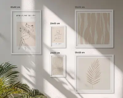 Dekorációs képkészlet nappaliba gyönyörű minimalista motívumokkal