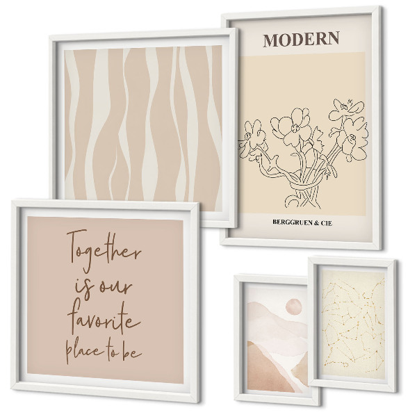 Dekorációs kép készlet nappaliba Modern minimalista stílusú szett