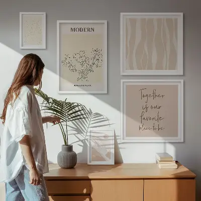Dekorációs képkészlet modern minimalista stílusú nappali dekoráció