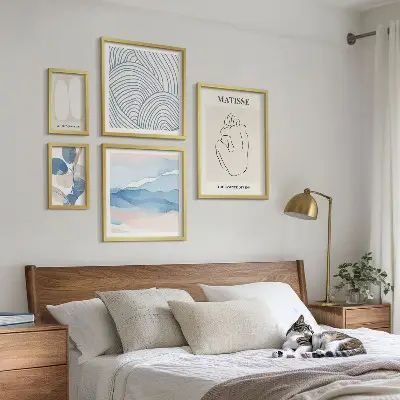 Prémium keretezett kép stílusos természet absztrakt grafikával