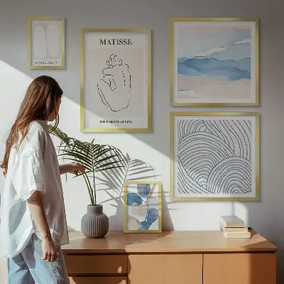 Prémium keretezett kép stílusos természet absztrakt grafikával