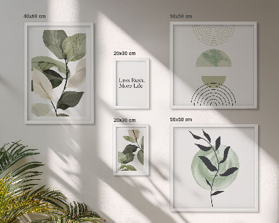 Dekorációs kép készlet nappaliba Stílusos növényi belső grafika