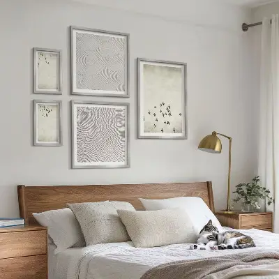 Minimalista madárfestés dekorációs kép készlet nappaliba