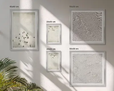 Minimalista madárfestés dekorációs kép készlet nappaliba