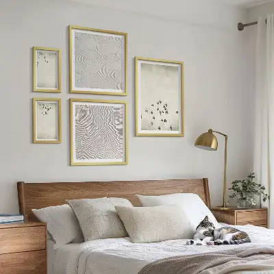 Minimalista madárfestés dekorációs kép készlet nappaliba