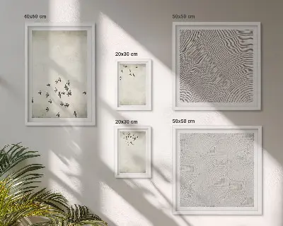 Minimalista madárfestés dekorációs kép készlet nappaliba