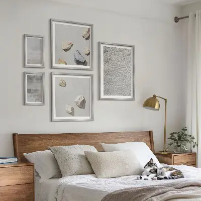 Képkészlet nappaliba modern minimalista textúrákkal