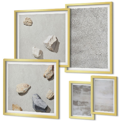 Képkészlet nappaliba Modern minimalista textúrák