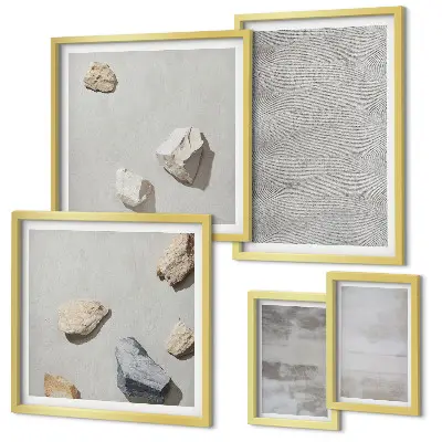 Képkészlet nappaliba modern minimalista textúrákkal