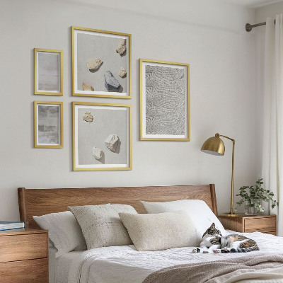 Képkészlet nappaliba Modern minimalista textúrák