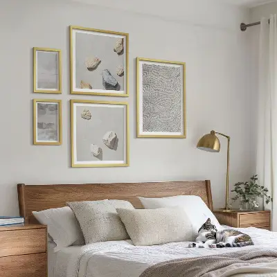 Képkészlet nappaliba modern minimalista textúrákkal