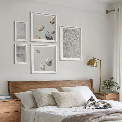 Képkészlet nappaliba modern minimalista textúrákkal