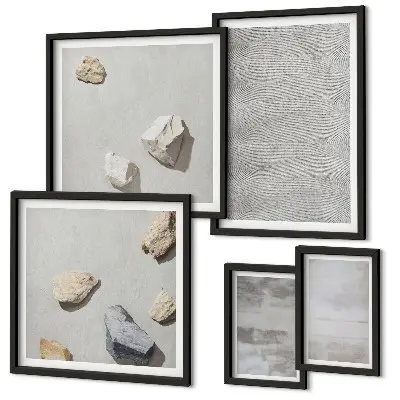 Képkészlet nappaliba modern minimalista textúrákkal