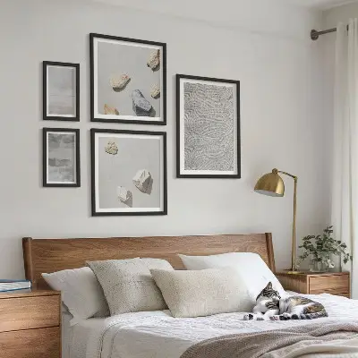 Képkészlet nappaliba modern minimalista textúrákkal