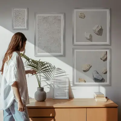 Geometrikus karton kövek prémium keretezett képválogatás