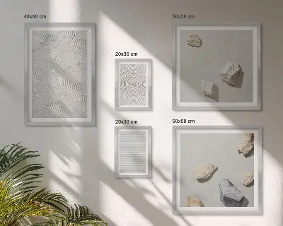 Geometrikus karton kövek prémium keretezett képválogatás