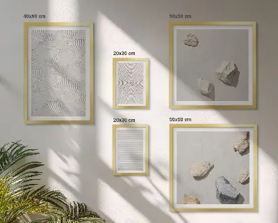 Geometrikus karton kövek prémium keretezett képválogatás