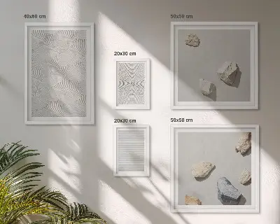 Geometrikus karton kövek prémium keretezett képválogatás