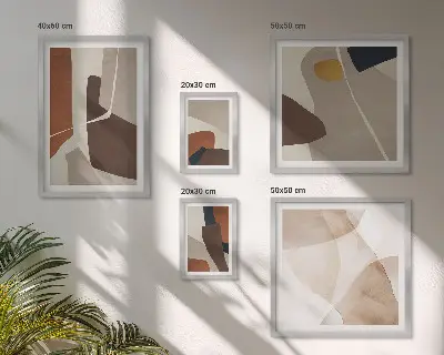 Absztrakt modern formák képkészlet nappaliba