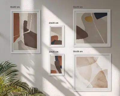 Absztrakt modern formák képkészlet nappaliba
