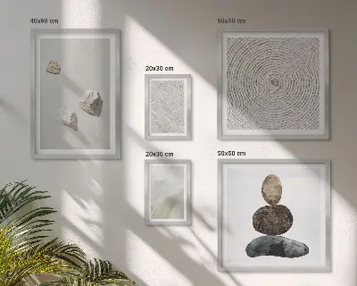 Homokkő hatású modern fali képkészlet nappaliba szánt dekoráció