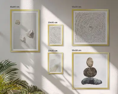 Homokkő hatású modern fali képkészlet nappaliba szánt dekoráció