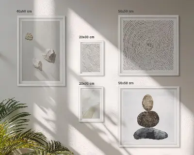 Homokkő hatású modern fali képkészlet nappaliba szánt dekoráció
