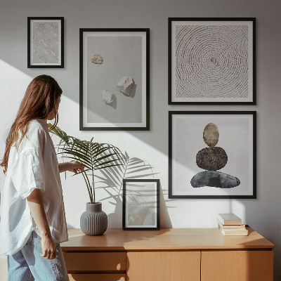 Képkészlet nappaliba Homokkő modern festék