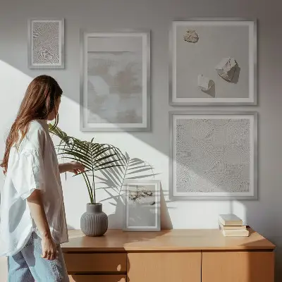 Prémium keretezett kép homokkövek bohém textúrával