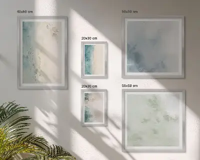 Dekorációs képkészlet nappaliba minimalista kiömlött akvarell mintás vászonkép