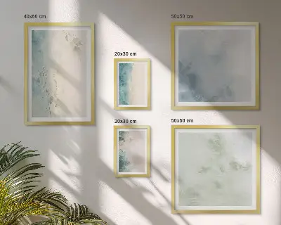 Dekorációs képkészlet nappaliba minimalista kiömlött akvarell mintás vászonkép