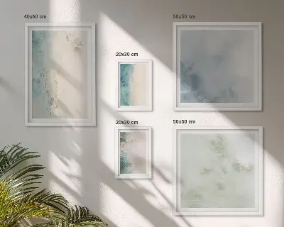 Dekorációs képkészlet nappaliba minimalista kiömlött akvarell mintás vászonkép