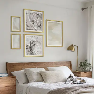 Képkészlet nappaliba minimalista festék textúrával