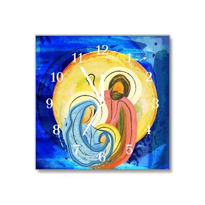 Ceas de sticlă Abstracția Sfintei Familii. Iarna