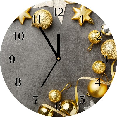 Ceas de sticlă Bujoruri de Crăciun Golden Stars