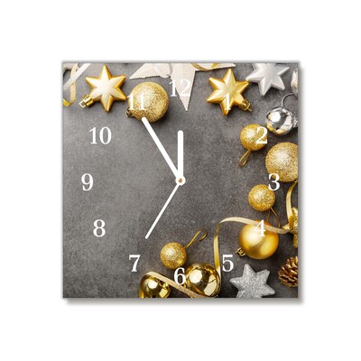 Ceas de sticlă Bujoruri de Crăciun Golden Stars