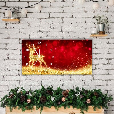 Ceas de sticlă Renul de Aur. Decor de Crăciun