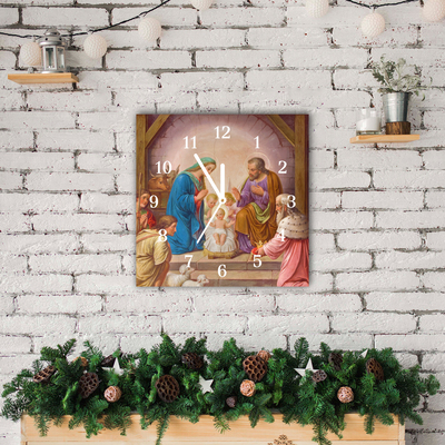 Ceas de sticlă Iisus Crăciunul grajd