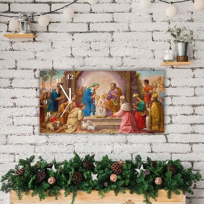 Ceas de sticlă Iisus Crăciunul grajd