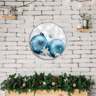 Ceas de sticlă Bile de Crăciun.Iarnă.Decorațiuni de Crăciun