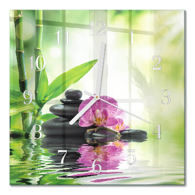 Négyzetes üvegóra Orchidea gyógyfürdő