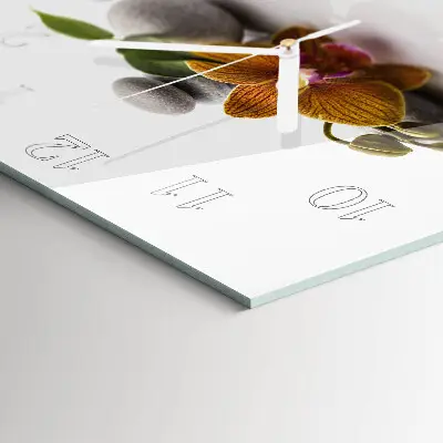 Négyzetes üvegóra Orchidea