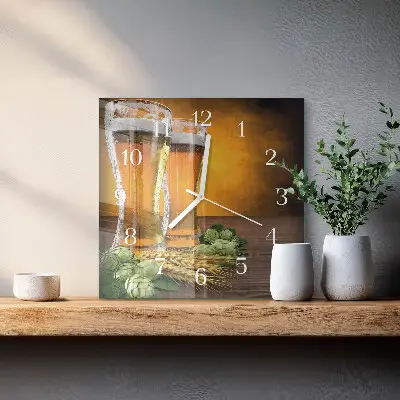 Négyzetes üvegóra Pohár sör