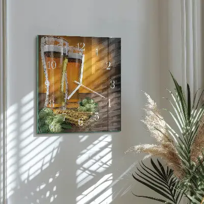 Négyzetes üvegóra Pohár sör