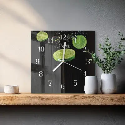 Négyzetes üvegóra Lime