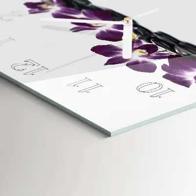 Négyzetes üvegóra Orchidea